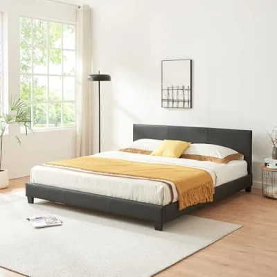 Afbeelding van Corium® Bedframe kunstleer 160x200cm zwart