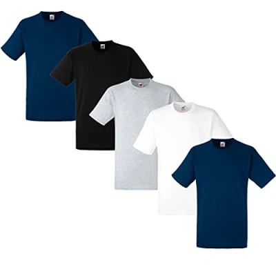 Afbeelding van Fruit of the Loom Set van 5 T shirts voor heren