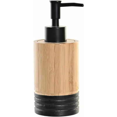 Afbeelding van Zeepdispenser DKD Home Decor Natuurlijk Zwart Polypropyleen 7 x 17 cm