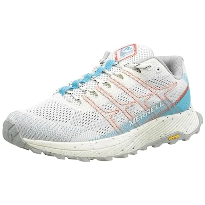 Afbeelding van Merrell MOAB Flight Trail hardloopschoenen, Dames, Maat: 39, White/atoll Textiel