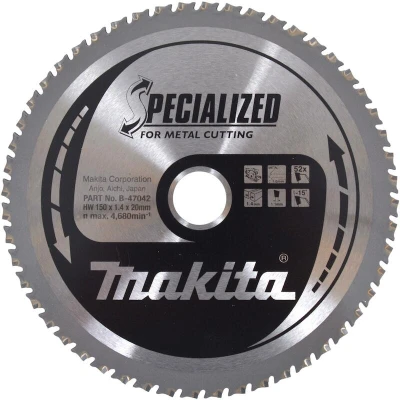 Image de MAKITA B 47042 lame de scie SPECIALISEe metal 150x20x52T