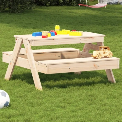Afbeelding van Picknicktafel voor kinderen 88x97x52 cm massief grenenhout