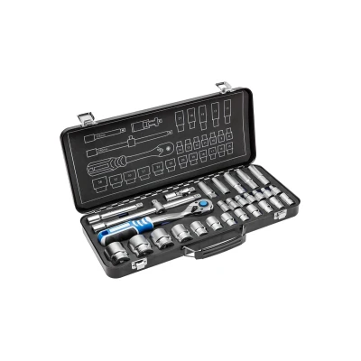 Afbeelding van Hogert Technik HT1R480 Gereedschapset 29 8, 9, 10, 11, 12, 13, 14, 15, 16, 17, 18, 19, 21, 22, 24, 27, 30, 32, 36 12,5 (1/2&quot;) Vierkant