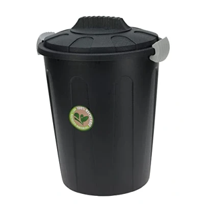 Afbeelding van Spetebo Maxitonne universele afvalbak, met deksel, wit, 23 liter