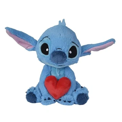 Image de Peluche Disney Lilo Et Stitch Coeur 25 cm