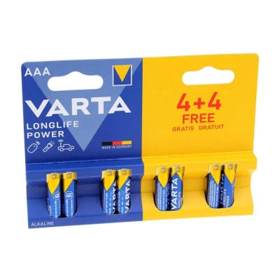 Image de Varta longlife power lr03 mn2400 aaa bl. 4+4 4903121448