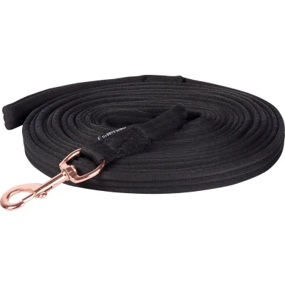 Afbeelding van Harry&#039;s Horse Longeerlijn Soft Rosegold 8m Zwart