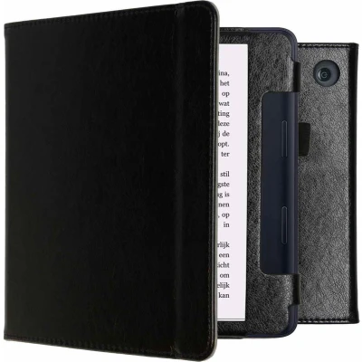 Afbeelding van iMoshion Ereader Cover / Hoesje Geschikt voor Kobo Sage Tolino Epos 3 Vegan Leather Bookcase Zwart