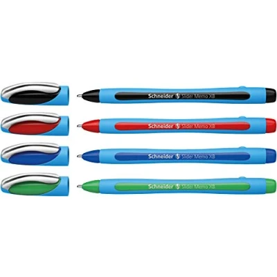 Afbeelding van Schneider balpen Slider Memo XB 1,4mm 4 stuks op blister S 75020