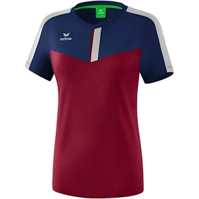 Afbeelding van Erima Dames functioneel shirt Squad, Navy/Bordeaux/Zilver Grijs