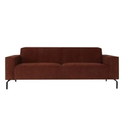 Afbeelding van Bronx71® 3 zitsbank Kansas koper ribstof