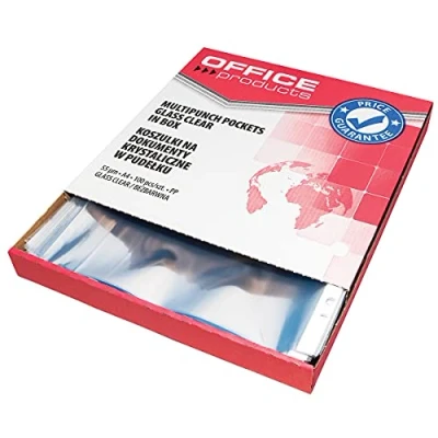 Afbeelding van OFFICE products geperforeerde showtas, ft A4, 55 micron, glashelder, doos van 100 stuks 10