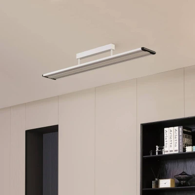 Afbeelding van PRIOS Kantoorverlichting 1licht Aluminium, polycarbonaat H: 16.6 cm zilver (RAL 9016), wit Inclusief lichtbron