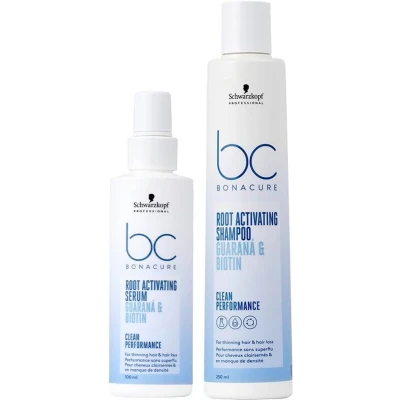Afbeelding van Schwarzkopf BC Bonacure Root Activating Shampoo 250ml + Serum 100ml bundel/set/pakket