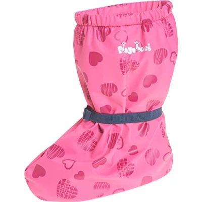 Image de Playshoes chaussures pluie Coeur avec doublure polaire filles rose