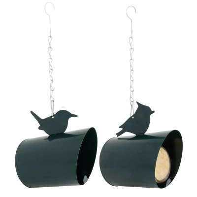 Afbeelding van Best For Birds Pindakaas Huisje Metaal Voederhuis 11x15x15 cm Groen