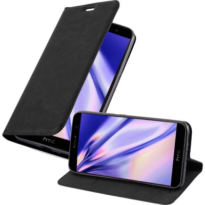 Afbeelding van Cadorabo Hoesje geschikt voor HTC OCEAN / U11 in ZWARTE NACHT Beschermhoes met magnetische sluiting, standfunctie en kaartvakje Book Case Cover Etui