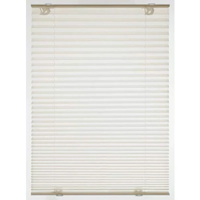 Afbeelding van GARDINIA Plissé Solo, gordijn met zuignappen, ondoorzichtig vouwgordijn, inclusief montagemateriaal, 2 geleiderails van aluminium Crème, 80 x 130 cm (b h)