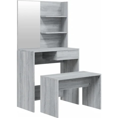 Afbeelding van vidaXL Kaptafelset 74,5x40x141 cm grijs sonoma