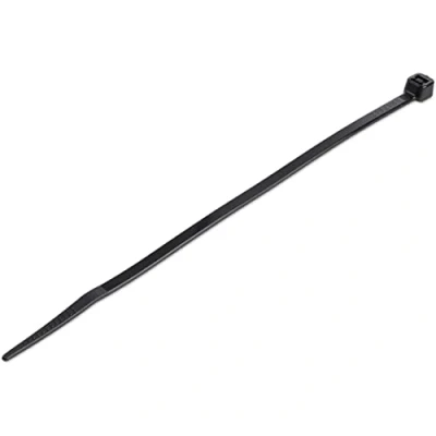 Image de StarTech.com 15cm(6&quot;) Cable Ties 3mm(1/8&quot;) wide 39mm(1 3/8&quot;) Bundle Diameter 18kg(40lb) Tensile Strength Nylon Self Locking Zip w/ Curved Tip 94V 2/UL Listed 1000 Pack Black 66 Plastic TAA (CBMZT6BK) Attache câble 15.24 cm noi