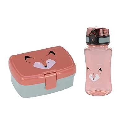 Image de LÄSSIG Set boîte à pain &amp; gourde déjeuner avec lunch et (460 ml)/About Friends Fox