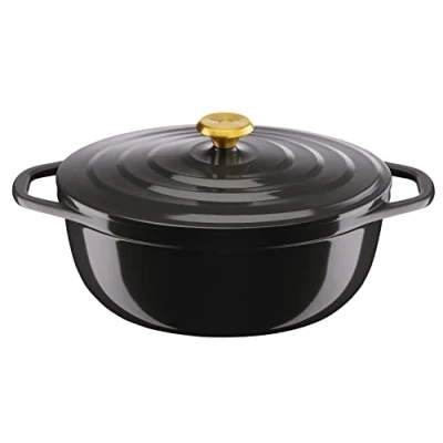 Afbeelding van Tefal Braadpan Air 30 cm pan van gegoten aluminium met een inhoud 5,7 l, keramische coating, zachte resultaten, geschikt voor conventionele ovens en fornuizen, inclusief inductie,