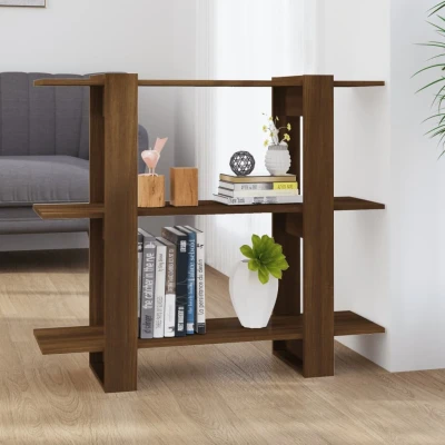 Afbeelding van Boekenkast/kamerscherm 100x30x87 cm bruineikenkleurig