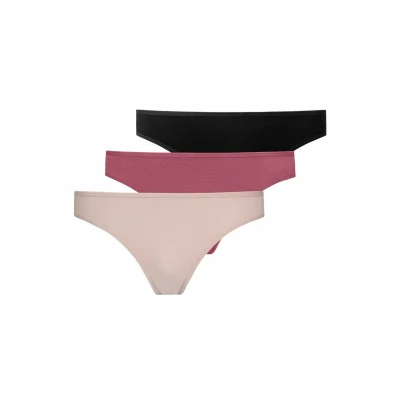 Afbeelding van Snocks Tangas String, Dames, Maat: XL, Apricot/mauve/schwarz
