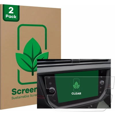 Afbeelding van ScreenLeaf Screenprotector voor Seat Arona FR Stereo BJ 2019 Duurzame schermbescherming Folie Beschermfolie transparant (2 Stuks)