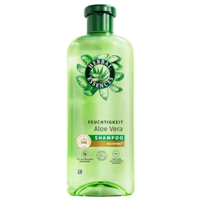 Afbeelding van Herbal Essences Hydraterende shampoo met aloë vera en jasmijn 350 ml voor zeer droog tot glanzend haar siliconenvrij zonder gesulfateerde oppervlakteactieve stoffen ingrediënten van