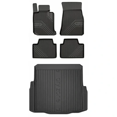 Afbeelding van MOTOS Rubberen automatten en kofferbakmat set voor BMW Serie 3 G20 sinds 2018. Verbeter je reiscomfort met 3D antislip automat vloermatten alle weersomstandigheden