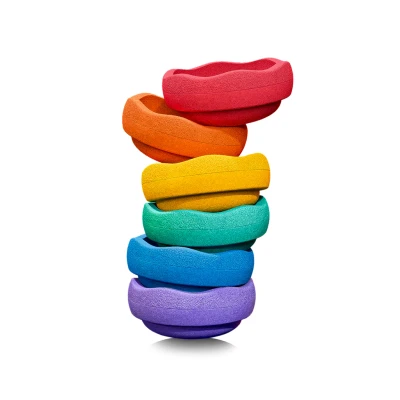 Afbeelding van Stapelstein original MINI rainbow classic 6st