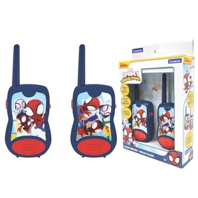 Image de Lexibook, Spidey et ses amis extraordinaires, Talkie Walkies 200m, Jeu de communication pour enfant, 2 canaux communication, Clip ceinture, à piles, Bleu/rouge, TW12SP1