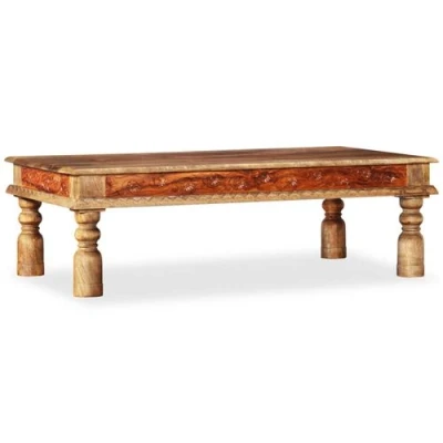 Afbeelding van vidaXL Salontafel 110x60x38 cm massief mangohout en sheeshamhout