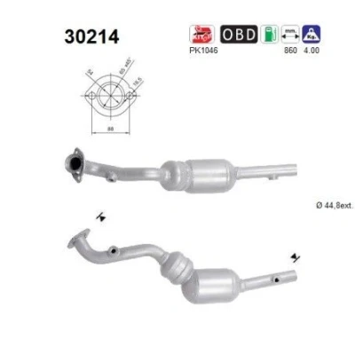 Afbeelding van AS 30214 Katalysator Euro 6 860