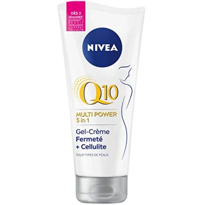 Afbeelding van NIVEA Q10 Plus hardheidsgel + cellulitis voor (1 x 200 ml), verstevigende gel het lichaam met en lotusextract, anti cellulitisverzorging een strakkere huid van dijen, billen buik