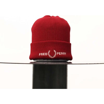 Afbeelding van Fred Perry Hommes Accessoires Chapeaux Bonnets Rouge One Size
