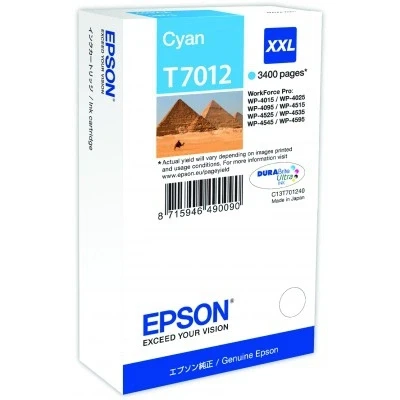 Afbeelding van Epson T7012 (C13T70124010) Inktcartridge Cyaan
