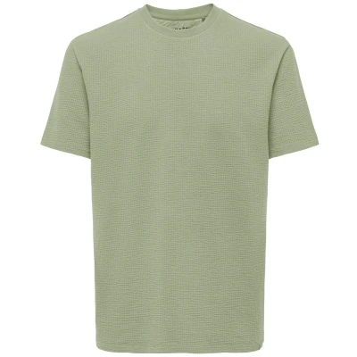 Afbeelding van ONLY &amp; SONS ONSKIAN LIFE REG SEERSUCKER SS TEE NOOS Heren T shirt Seagrass