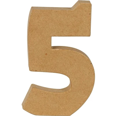 Afbeelding van Decopatch Cijfer 20 cm Papier marche 5