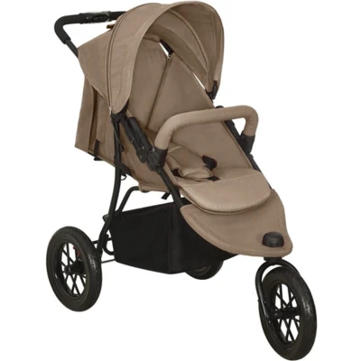 Afbeelding van vidaXL Kinderwagen staal taupe