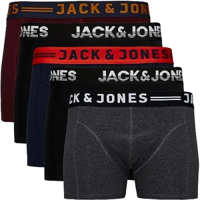 Afbeelding van JACK &amp; JONES Trn14 Boxershorts voor heren, verpakking van 5 stuks, katoenmix, stuks meerkleurig #44