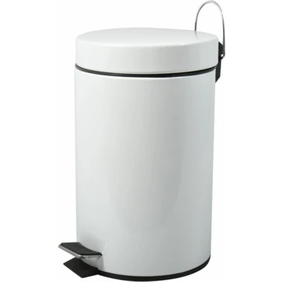 Afbeelding van MSV Prullenbak/pedaalemmer metaal wit 20 liter 29 x 45 cm Medium size