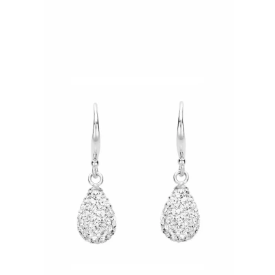 Afbeelding van Amor Oorbellen van 925 sterling zilver voor dames, met kristalglas, 17 cm, zilver, levering in sieradengeschenkdoos, 9124176, Kristal, Kristal