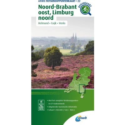Afbeelding van Anwb Knooppunten 22 Noord Brabant Oost Limburg Fietskaart Kleurloos Reisboeken &amp; Kaarten