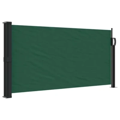 Afbeelding van vidaXL Windscherm uittrekbaar 100x300 cm donkergroen