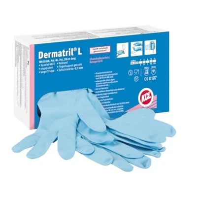 Afbeelding van KCL Dermatril L 741 074108081C 100 stuk(s) Wegwerphandschoen Maat (handschoen): 8