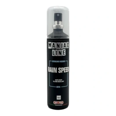 Afbeelding van Ma Fra, Maniac Car Detailing Line, Rain Speed Anti Glass Sealant, creëert een waterdichte beschermende afdichtingscoating, water glijdt door beglazing en autokristallen, 100 ml formaat