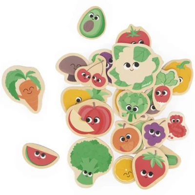 Afbeelding van Janod magneten groente en fruit 24st