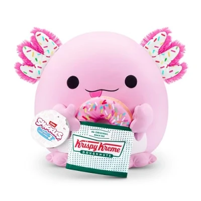 Afbeelding van Axolotl Krispy Kreme Snackle 2 Serie ZURU 35 cm Krullend Knuffel met Officieel Merk Accessoires